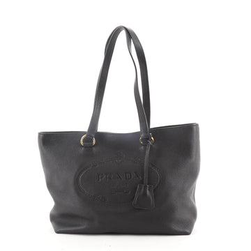 Prada Embossed Logo Open Tote Vitello Daino Medium