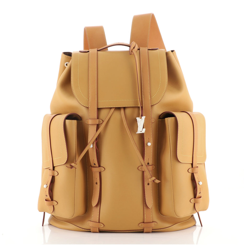 Leather backpack Louis Vuitton White in Leather - 32524646
