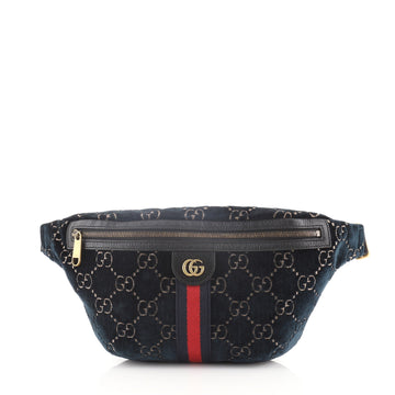 Gucci Ophidia Zip Belt Bag GG Velvet