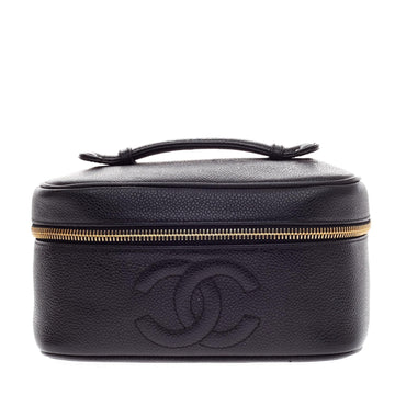 Chanel CC Cosmetic Case Caviar Small