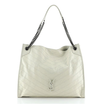 Saint Laurent Niki Shopping Tote Matelasse Chevron Leather Large