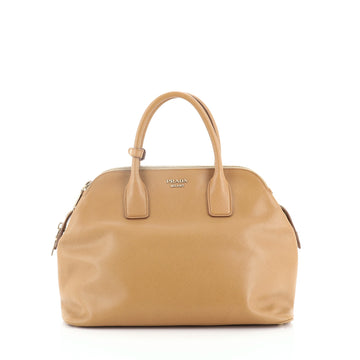 Prada Cuir Triple Zip Dome Tote Saffiano Leather