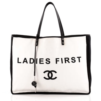 Chanel Ladies First Whistle Tote Canvas Large