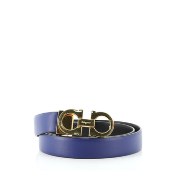Salvatore Ferragamo Gancini Belt Leather Thin