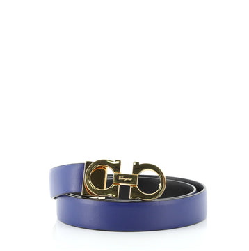 Salvatore Ferragamo Gancini Belt Leather Thin