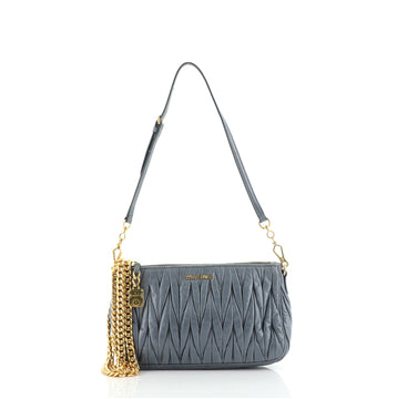 Miu Miu Zip Crossbody Bag Matelasse Leather Small