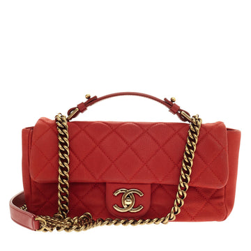 Chanel Chic Handle Flap Bag Quilted Caviar Small