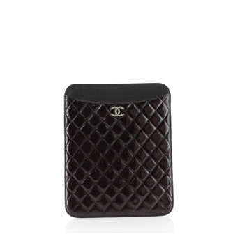 Chanel Brilliant CC iPad Cover Quilted Patent