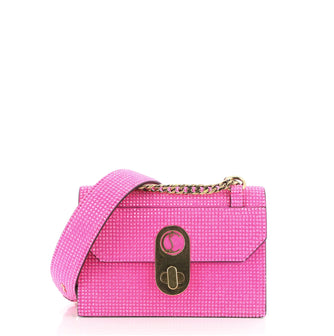 Christian Louboutin Elisa Shoulder Bag	Crystal Embellished Suede Small