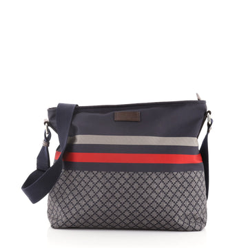 Gucci Web Messenger Bag Diamante Nylon Large