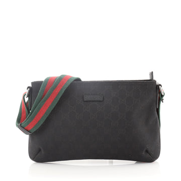 Gucci Web Strap Messenger Bag GG Canvas Small