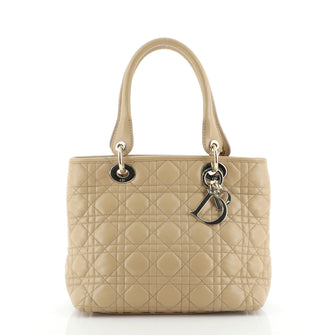 Christian Dior Lady Dior Soft Tote Cannage Quilt Lambskin Medium