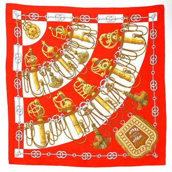 Hermes Cliquetis Scarf Printed Silk 90