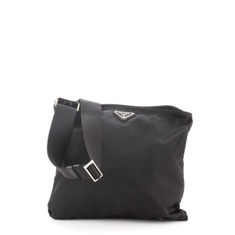 Prada Zip Messenger Bag Tessuto Medium