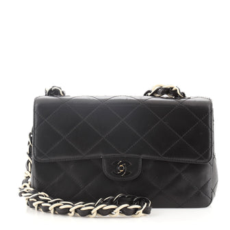 Chanel Vintage Resin Chain CC Flap Bag Quilted Lambskin Medium