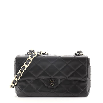 Chanel Vintage Resin Chain CC Flap Bag Quilted Lambskin Medium