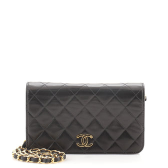 Chanel Vintage Full Flap Bag Quilted Lambskin Mini