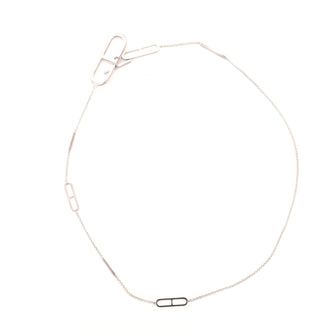Hermes Ever Chaine d'Ancre Long Sterling Silver Necklace