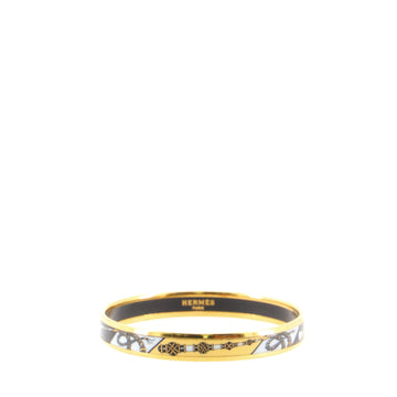 Hermes Bangle Bracelet Printed Enamel Narrow