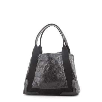 Balenciaga Navy Cabas Leather Small