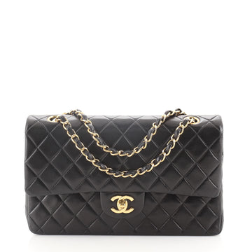 Chanel Vintage Classic Double Flap Bag Quilted Lambskin Medium