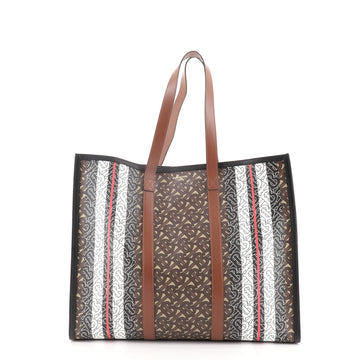 Burberry Open Tote TB Monogram Coated Canvas Large Large