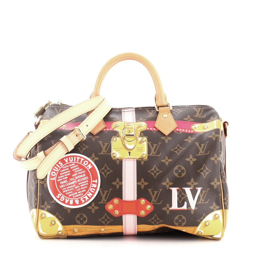 Louis Vuitton Speedy Bandouliere Bag Limited Edition Summer Trunks Monogram  Canvas 30 Multicolor 2350781