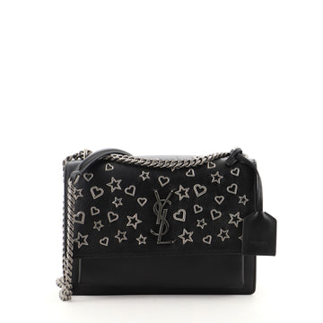 Saint Laurent Sunset Crossbody Bag Studded Leather Medium