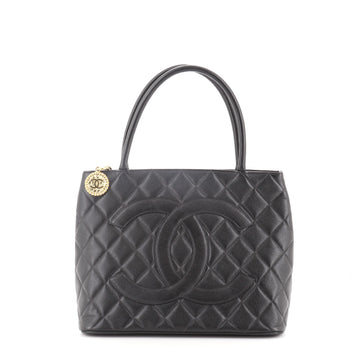 Chanel Medallion Tote Quilted Caviar