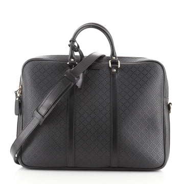Gucci Bright Convertible Briefcase Diamante Leather Large