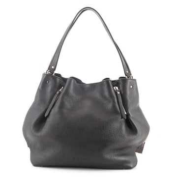 Burberry Maidstone Tote Leather and House Check Canvas Medium