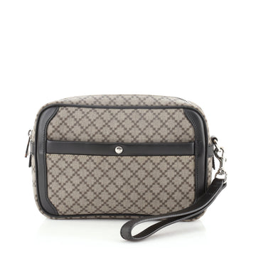 Gucci Wristlet Clutch Diamante Coated Canvas