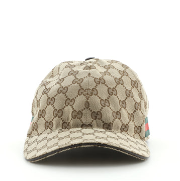 Gucci Web Baseball Cap GG Canvas