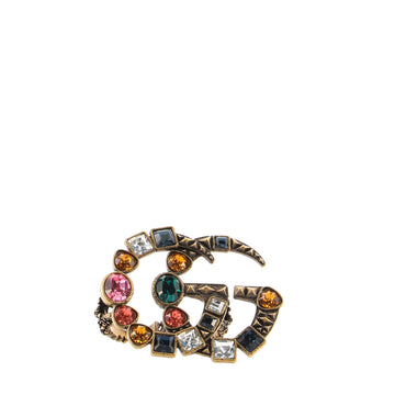 Gucci GG Crystal and Metal Ring