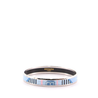 Hermes Bangle Bracelet Printed Enamel Narrow