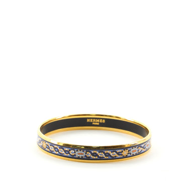 Hermes Bangle Bracelet Printed Enamel Narrow