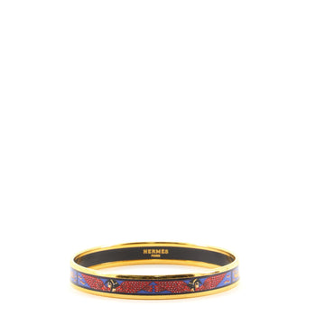 Hermes Bangle Bracelet Printed Enamel Narrow