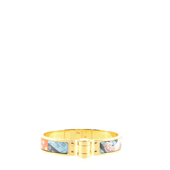 Hermes Hinged Bracelet Printed Enamel Thin