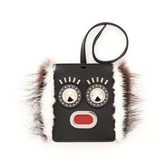 Fendi Monster Luggage Tag Leather with Fur