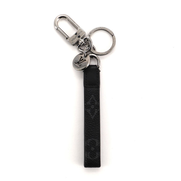 Louis Vuitton Slim Dragonne Keychain Monogram Eclipse Canvas Black 73015139