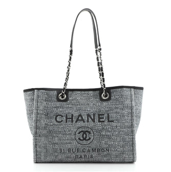 Chanel Deauville Tote Raffia Small