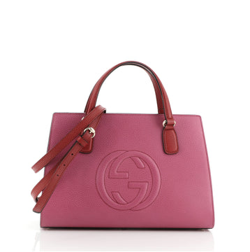 Gucci Soho Convertible Top Handle Satchel Leather Medium