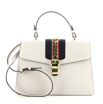 Gucci Sylvie Top Handle Bag Leather Medium