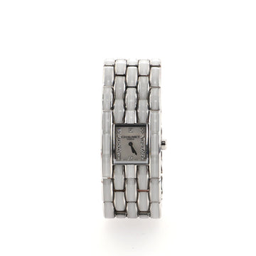Chaumet Khesis Quartz Watch Watch Stainless Steel and Ceramic with Diamond Markers and Mother of Pearl 23