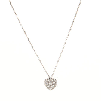 Cartier Heart Pendant 18K White Gold and Diamonds Necklace