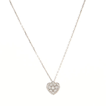 Cartier Heart Pendant 18K White Gold and Diamonds Necklace