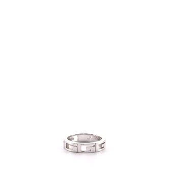 Gucci G Band 18K White Gold Ring