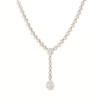 Damiani Teardrop Pendant Necklace 18K White Gold and Diamonds
