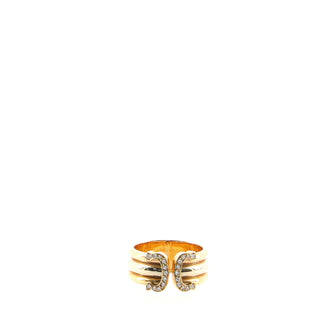 Cartier C De Cartier 18K Tricolor Gold with diamonds Ring
