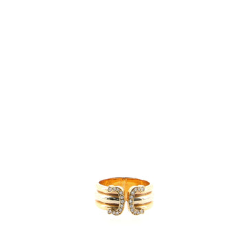 Cartier C De Cartier 18K Tricolor Gold with diamonds Ring